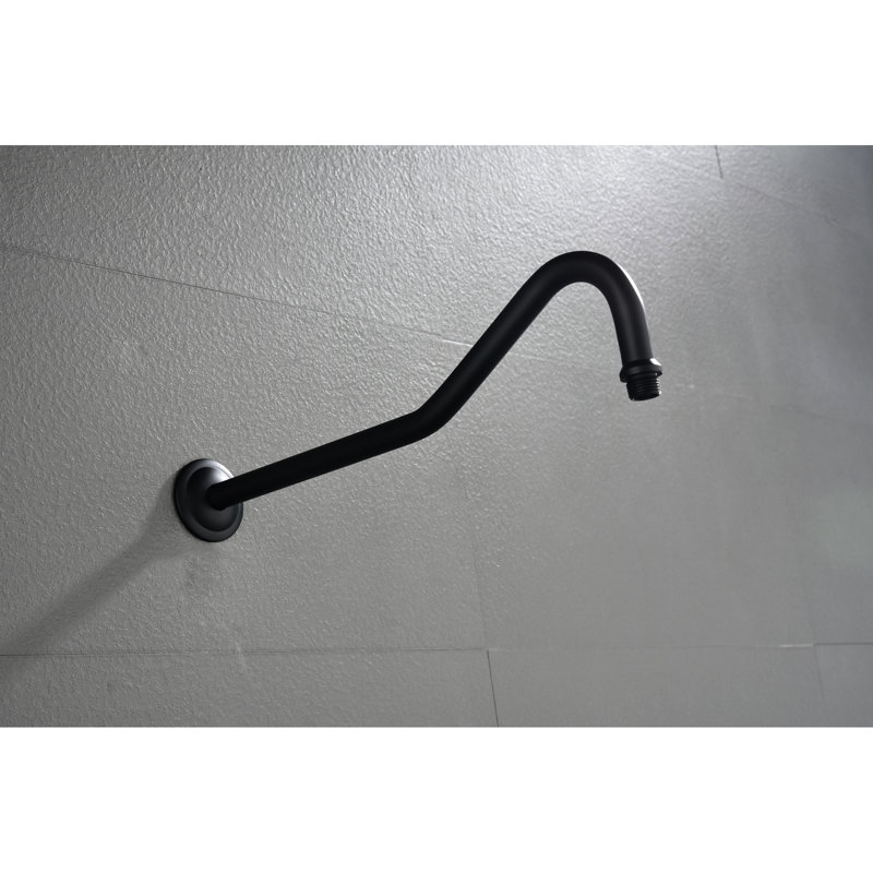 Bras de douche noir mat, fabrication en acier inoxydable, installation sans effort et méthode de propreté du bras en acier, procédure d'entretien facile et simple