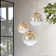 Junathaen 3 - Light Dimmable Gold Chandelier with Gradient Glass Shade