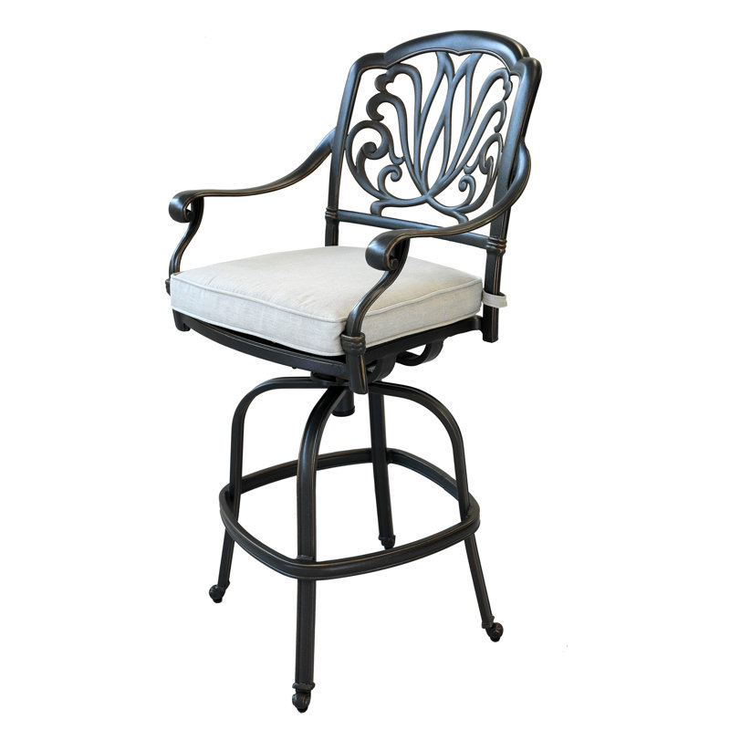 Tabouret de bar avec coussin Kaneidra, Argent