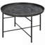 Table basse ronde martelée métallique 24 po HOMcom - Stable et polyvalente pour le salon / la chambre