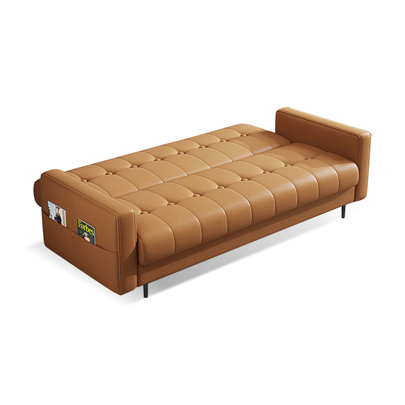 Canapé modulaire brun en polyester avec rangement