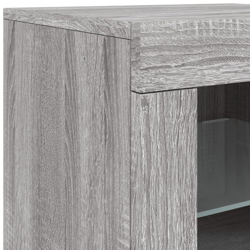 Basiliki Sideboard with LED Lights, Grey Sonoma