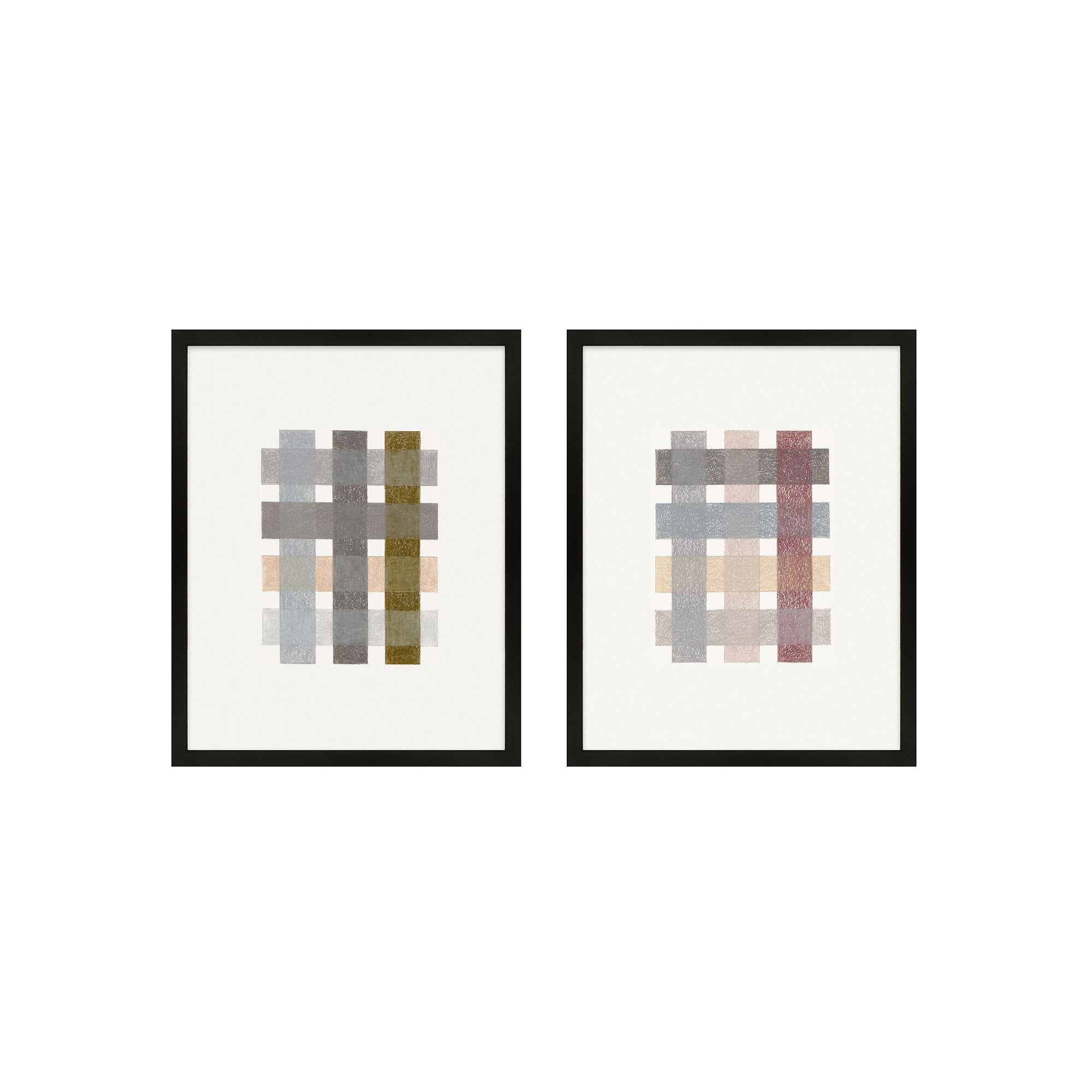 Lancel Untitled (gridlock) Vertical by Beth James - Framed Wall Art, Black Framed, 25'' H X 40'' W X 1.25'' D