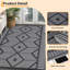 Tapis géométrique noir 9 x 12 avec motif tribal noir, tapis antidérapant, lavable et antidérapant-2120541353-2120541354