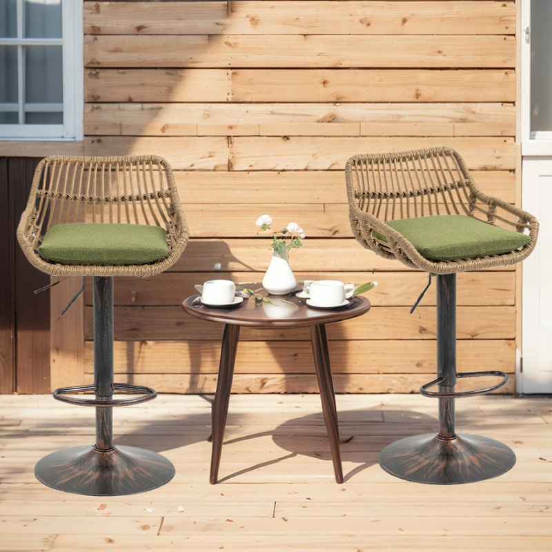 Tabouret d'extérieur 33,5 po, Olive