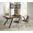 Caren Acacia Solid Wood Top Metal Base Dining Table