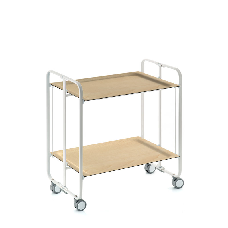 Yates Serving Cart, Oak, White
