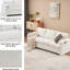 Blanc 77 po 3, avec revêtement et cadre en chenille pour un canapé moderne et élégant, en blanc, rembourrage doux en tissu-1336276220-1336276221