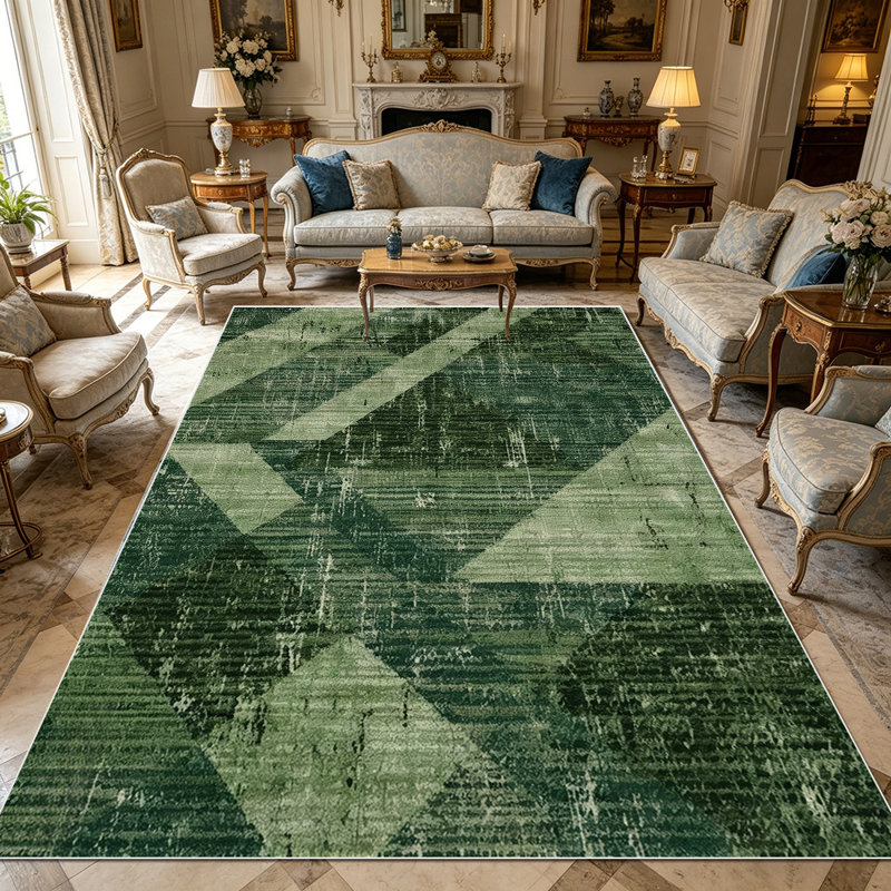 1PC distressed sage green geometric chevron vintage area rugs for Living Room, Soft, All seasons, Easy-maintain, Washable Indoor mat, Farmhouse suitable for dining table, entryway, bedroom, home office, patio, kitchen, Home Decor, Outdoor Decor.