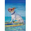 Cool Surf Dog 1 Piece Wrapped Canvas Wall Art-1384116103