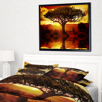 " Lonely Tree In African Sunset "