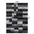 Abstract Grid Black/Gray Minimal Indoor Woven Area Rug-1612320252