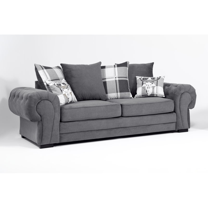 Alcrossagh 3 Seater Sofa, Dark Grey