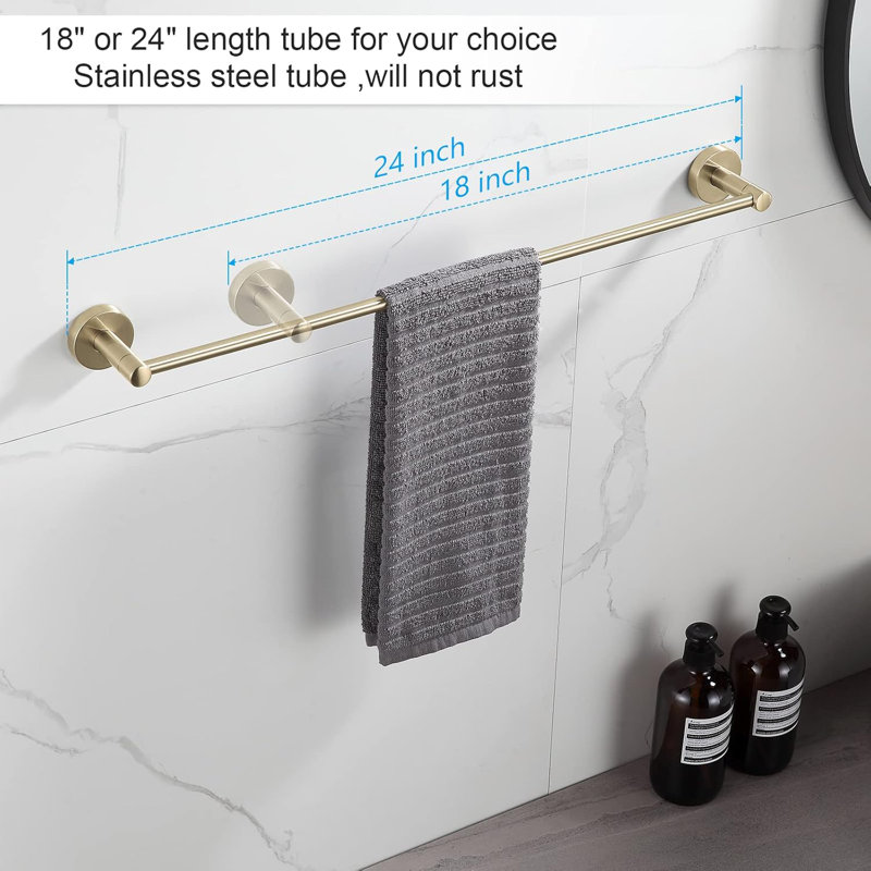 Ensemble de quincaillerie de salle de bain 4 pièces, Doré