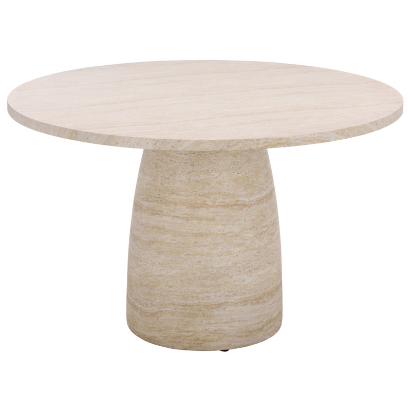 Aurielle Round Dining Table, Travertine