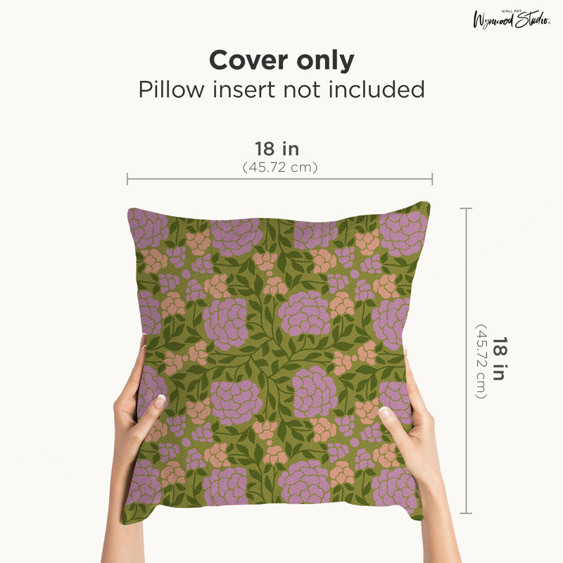 Housse de coussin floral en polyester