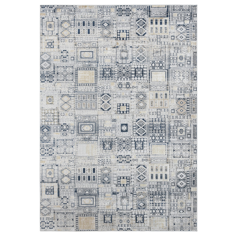 Palmea Geometric Indoor Rug, Rectangle 4'1" x 6'