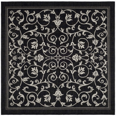 Tapis d'intérieur / extérieur à motif floral Cherene