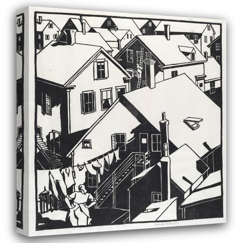 "Housetops" par Mildred Mcmillen - Art mural sur toile tendue avec châssis, H 40 po x l 28 po