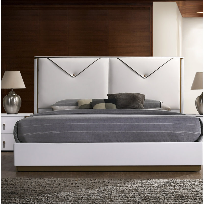 Dag Vegan Leather Platform Bed, King