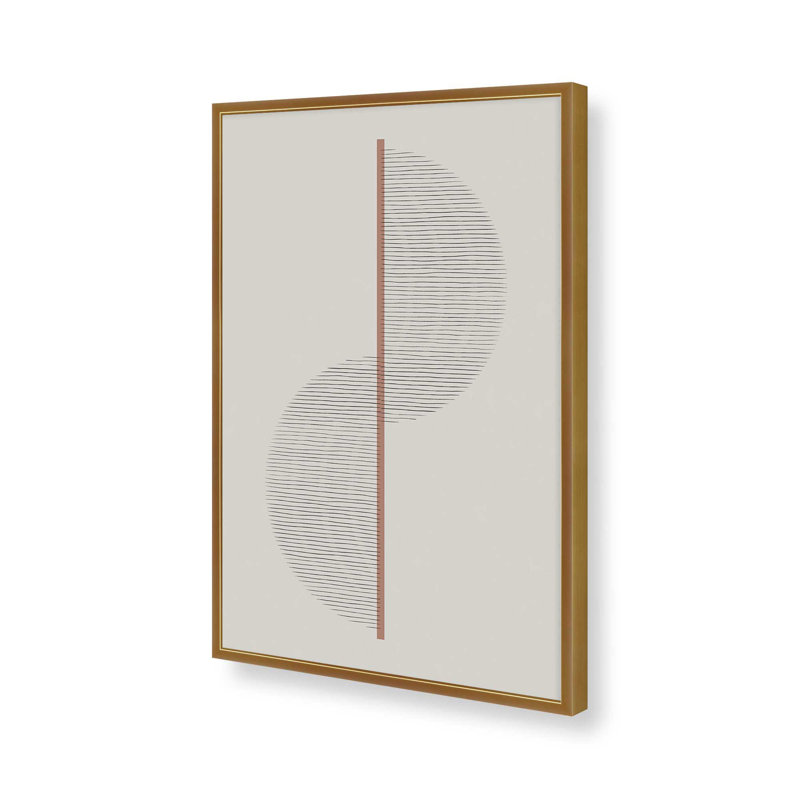 «Geometric Composition II» par Alisa Galitsyna, reproduction d'art, H 18 po x l 12 po, Doré