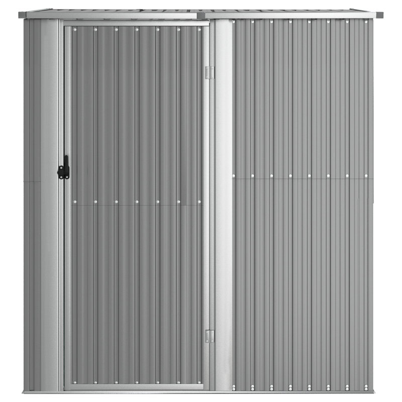 Vidaxl Garden Shed 71.1"X38.2"X82.5" Galvanized Steel, Gray