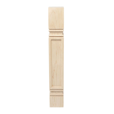 Pieds pour îlot de mission en érable dur de 3-3 / 4 po de largeur x 35-1 / 4 po de hauteur. 1 pièce