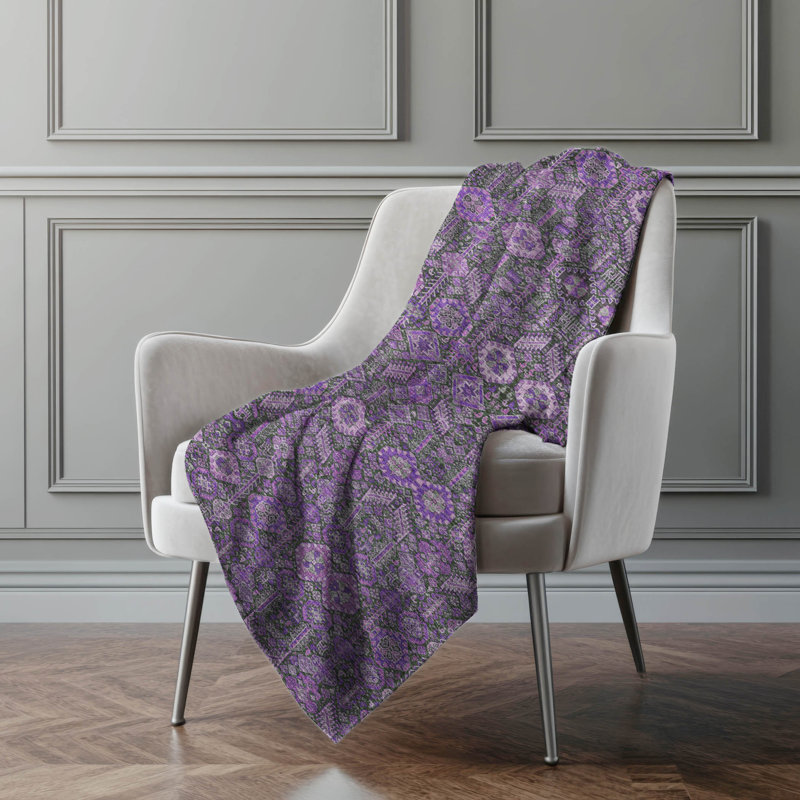 Jeté bohémien Addison, Mauve
