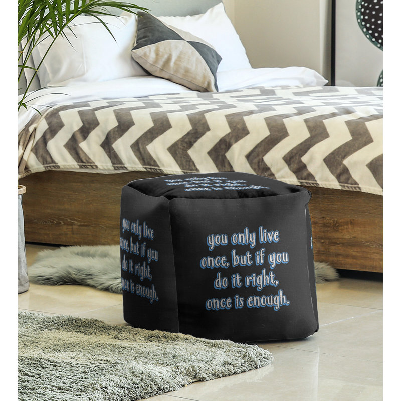 Repose-pieds cube, Bleu