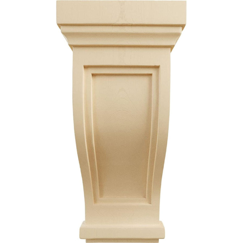 Maple Charleston Mission Hand-Carved Wood Corbel, 14" H x 6.5" W