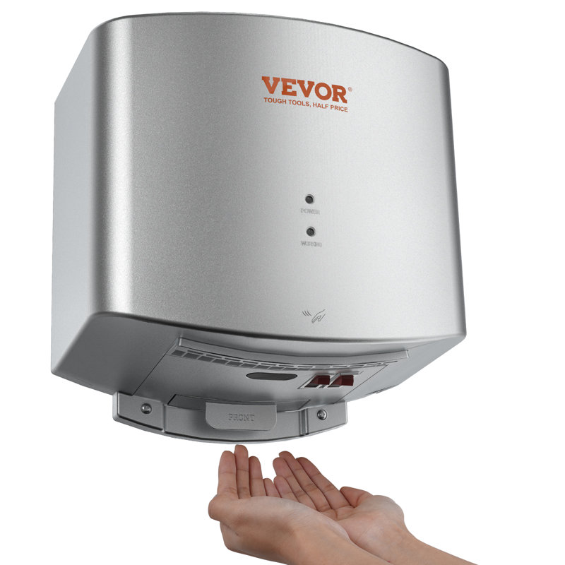 Compact Silver ABS Automatic Hand Dryer with High-Speed Motor