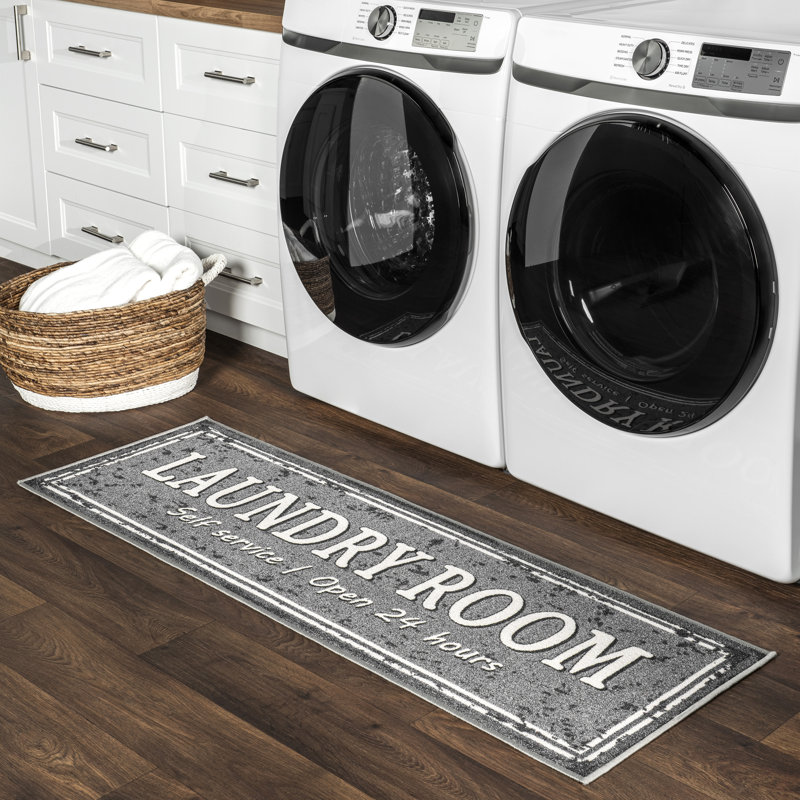 Graphic Machine Washable Laundry Mat