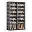 Range-chaussures pliable 7 niveaux 28 paires, grande armoire à chaussures avec portes magnétiques-2005371344