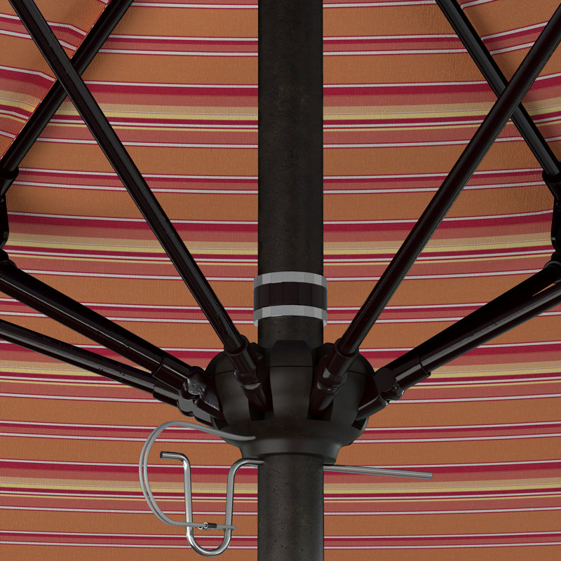 Parasol de marché 90 po Nikel, Sunbrella® mangue rayé Dolce