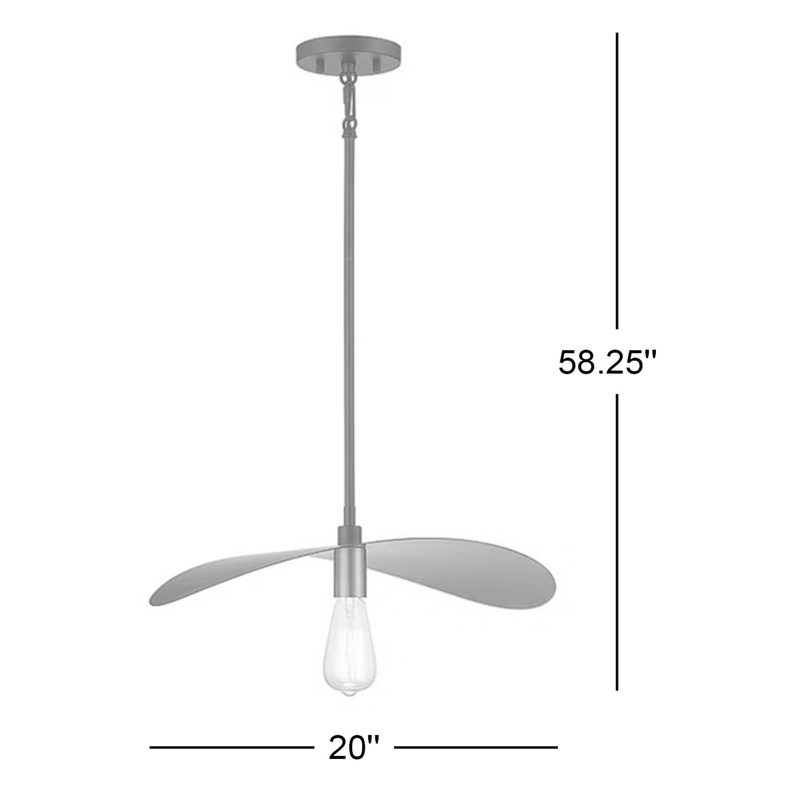 Idis Single Light Metal Dimmable Pendant, Matte Black/Painted Gold