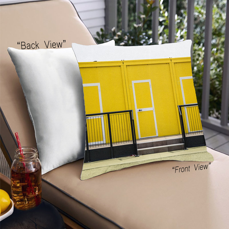 Coussin décoratif jaune Color Focus 1, Microsuède