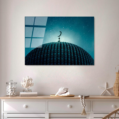 Élégante peinture décorative en verre trempé de 19,7 po x 27,6 po | 100% verre trempé, épaisseur: 0,16 pouce | Parfait pour la décoration intérieure, le salon et le bureau | Superbe œuvre d'art avec une esthétique moderne