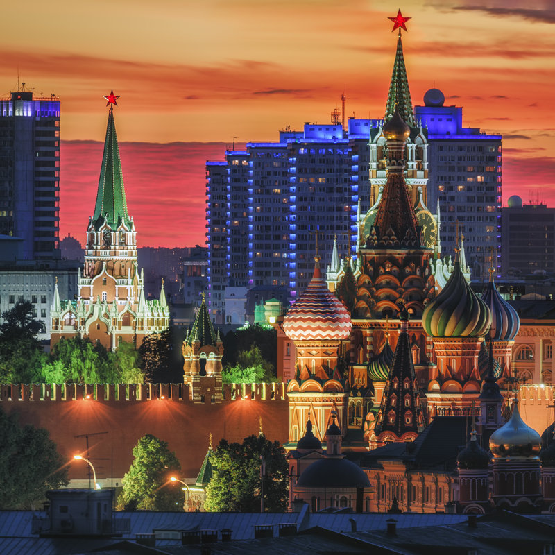 The Moscow Kremlin - Wrapped Canvas Print, 76cm H x 76cm W