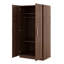 Commode brune, garde-robe avec rangement