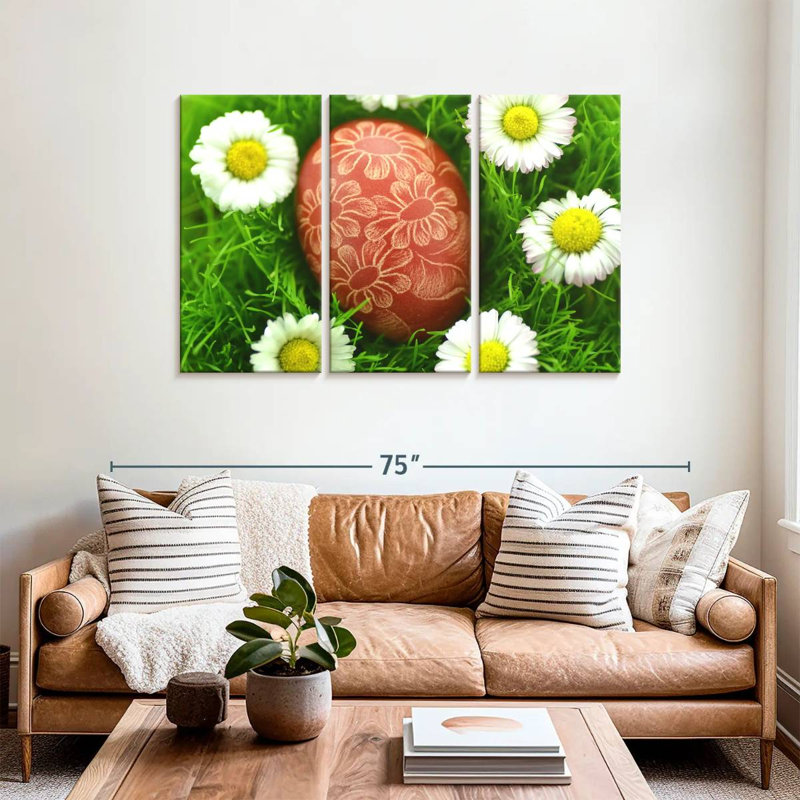 Œuf de Pâques floral Lelend, H 36 po x l 57 po