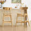 Tabouret de comptoir en bois massif-2085635104