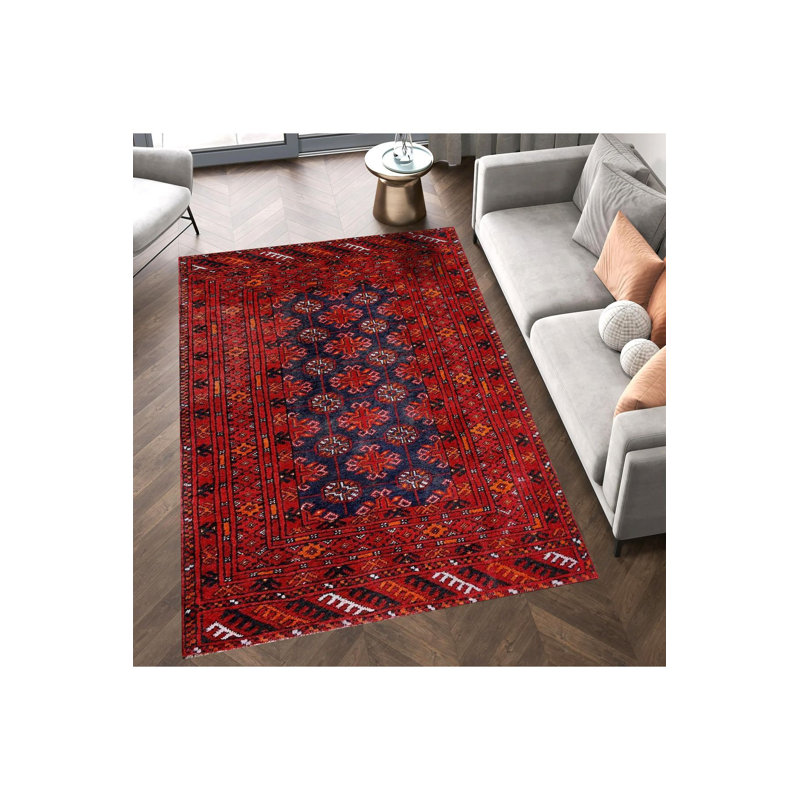 Tapis décoratif lavable marine, Tapis de couloir 3 pi 3 po x 6 pi 7 po inclus