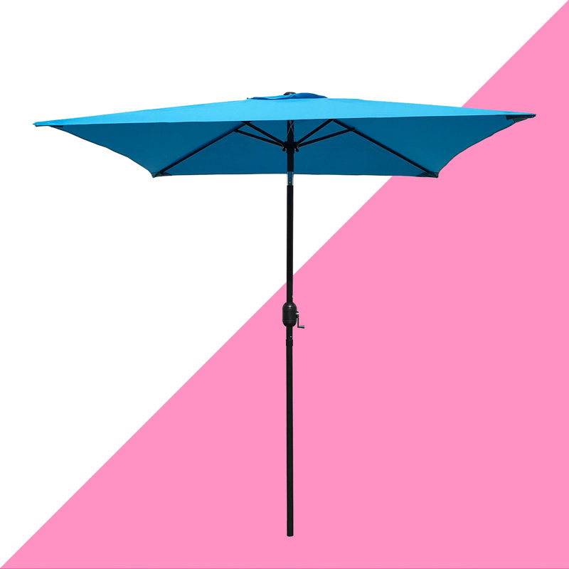 Parasol de marché carré 6,5 pi Tempo, Turquoise