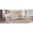 104" Modern L-Shape 3 Seat Reversible Sectional Couch, Pull Out Sleeper Sofa With Storage Chaise And 2 Stools For Living Room Furniture Set, Cream-155544306