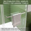 Porte de douche coulissante double sans cadre de 55 à 59 po x H 72 po avec verre trempé transparent de 8 mm-118321394