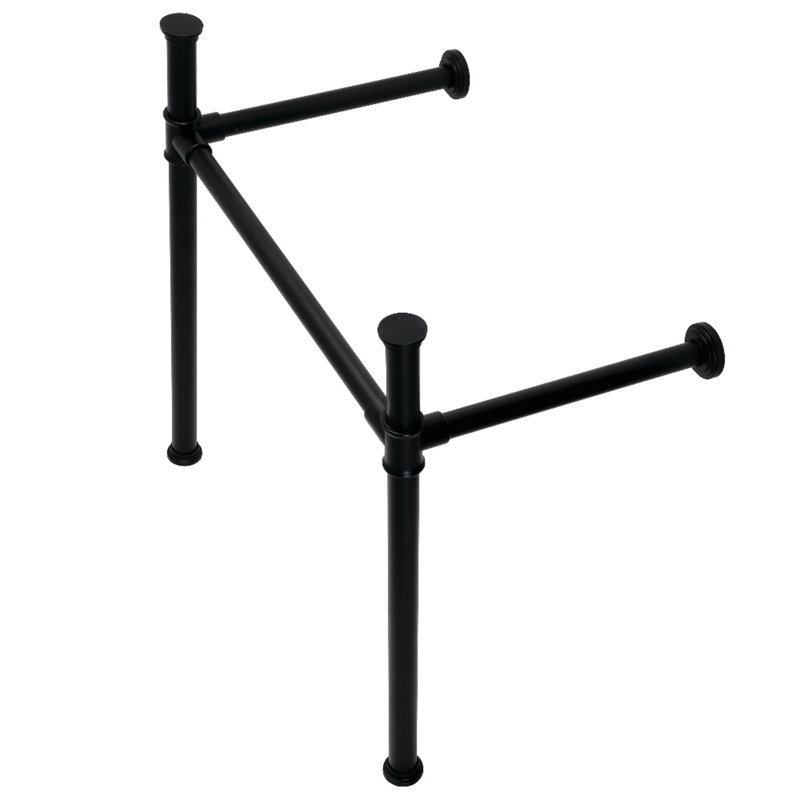 Kingston Brass Fauceture Stainless Steel Console Sink Legs, Matte Black