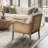 Cane Accent Chair with Removable Back Cushion