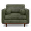  Fauteuil surdimensionné en cuir vert-1545485034