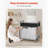 3 Section Laundry Sorter, Rolling Laundry Hamper with 2 Drawers, Hooks & Wheels, Rolling Basket Organizer Storage with Pull-Out Rolling Bags and Wooden Tabletop for Dirty Clothes, Bathroom