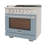 KUCHT Professional 36 in. 5.2 cu. ft. Propane Gas Range and Convection Oven in Light Blue with True Simmer Burners-96898028-96898031